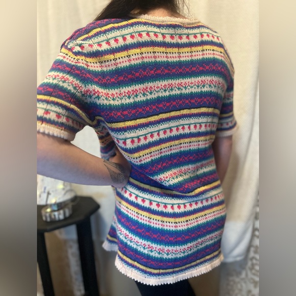 oversized detailed crewneck t shirt sweater - Picture 3 of 3